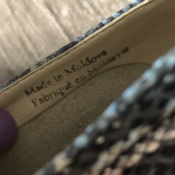 The Flexx size 9.5 blue & pink platform Python platform slip on sneaker leather - Picture 2 of 11